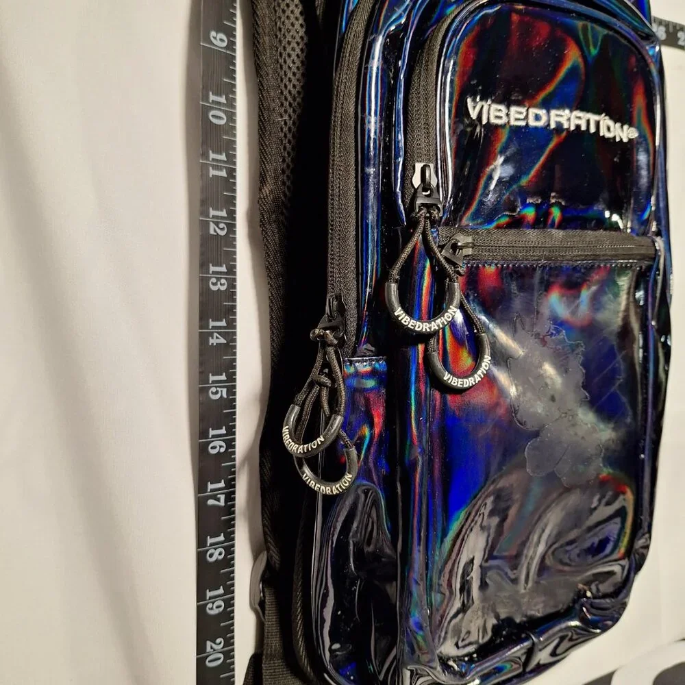 Vibedration Hydration Backpack w/o bladder - Holographic - Black - Used
